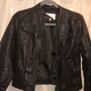 xhilaration faux leather jacket, size small